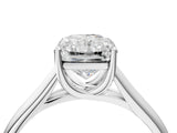 White gold Radiant Cut Solitaire Engagement Ring with Tapered Band and Four-Prong Setting_7