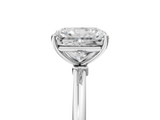 White gold Radiant Cut Solitaire Engagement Ring with Thin Band and Four-Prong Setting_8
