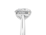 White gold Radiant Cut Solitaire Ring with Cathedral Band and Four-Prong Setting_116