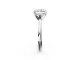 White gold Radiant Cut Solitaire Ring with Four-Prong Setting on a Classic Band_77