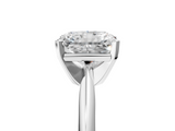 White gold Radiant Cut Solitaire Ring with Four-Prong Setting on a Classic Band_80