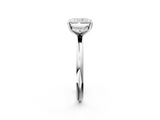 White gold Radiant Cut Solitaire Ring with Thin Band and Four-Prong Setting_51