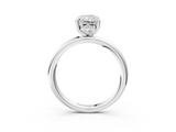 White gold Radiant Cut Solitaire Ring with Thin Band and Four-Prong Setting_52