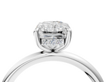 White gold Radiant Cut Solitaire Ring with Thin Band and Four-Prong Setting_53