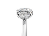 White gold Radiant Cut Solitaire Ring with Thin Band and Four-Prong Setting_54