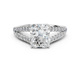 White gold Radiant Cut Split Shank Pave Diamond Engagement Ring with Four-Prong Setting_28