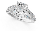 White gold Radiant Cut Split Shank Pave Diamond Engagement Ring with Four-Prong Setting_29
