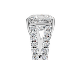 White gold Radiant Cut Split Shank Pave Diamond Engagement Ring with Four-Prong Setting_33