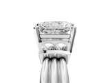 White gold Radiant Cut Three-Stone Channel Set Ring with Bar Prongs_59
