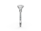 White gold Radiant Cut Three-Stone Diamond Pavé Band with Prong Setting_21