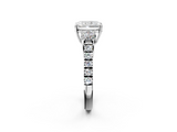 White gold Radiant Cut Three-Stone Diamond Pave Band with Prong Setting_108