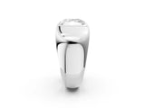 White gold Radiant Diamond Bezel Set Mens Ring_2