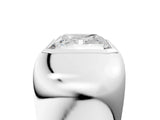 White gold Radiant Diamond Bezel Set Mens Ring_5