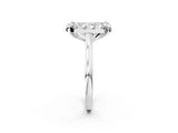 White gold Radiant Diamond Cluster Halo Solitaire with Four-Prong Setting_79