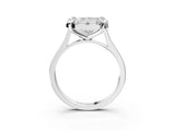White gold Radiant Diamond Cluster Halo Solitaire with Four-Prong Setting_81