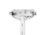 White gold Radiant Diamond Cluster Halo Solitaire with Four-Prong Setting_83