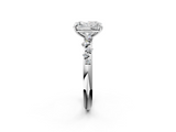 White gold Radiant Diamond Cluster Prong-Set Solitaire Ring_57