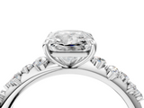 White gold Radiant Diamond Cluster Prong-Set Solitaire Ring_59