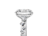 White gold Radiant Diamond Cluster Prong-Set Solitaire Ring_60