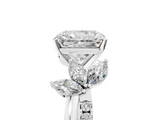 White gold Radiant Diamond Floral Vine Solitaire Engagement Ring_41