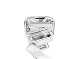 White gold Radiant Diamond Geometric Side Stone Engagement Ring_5
