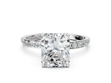 White gold Radiant Diamond Pavé Band with Six-Prong Setting_27