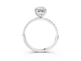 White gold Radiant Diamond Pavé Band with Six-Prong Setting_30