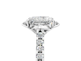 White gold Radiant Diamond Pave Band with Floral Prong Setting_33
