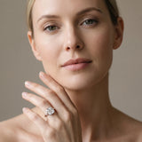 White gold Radiant Diamond Solitaire Ring with Bezel Setting and Classic Band_4