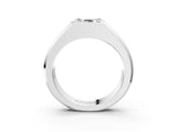 White gold Radiant Diamond Wide Bezel Mens Ring_27