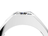 White gold Radiant Diamond Wide Bezel Mens Ring_28