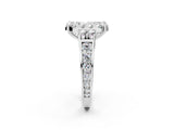 White gold Radiant Halo Diamond Engagement Ring with Split Shank and Four-Prong Setting_40