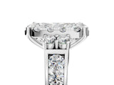 White gold Radiant Halo Diamond Engagement Ring with Split Shank and Four-Prong Setting_43