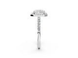 White gold Radiant Halo Diamond Pavé Solitaire Ring_53