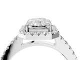 White gold Radiant Halo Diamond Pavé Solitaire Ring_55