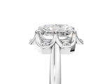 White gold Radiant Halo Diamond Ring with Round Cluster Setting, Solitaire Band, and Four-Prong Setting_49