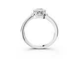White gold Radiant Halo Diamond Ring with Round Cluster Setting, Solitaire Band, and Four-Prong Setting_54