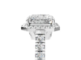 White gold Radiant Halo Pavé Diamond Engagement Ring with Four-Prong Setting_31