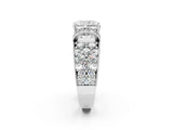White gold Radiant Halo Pave Diamond Engagement Ring with Milgrain Detailing_48