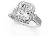 White gold Radiant Halo Pave Split Shank Prong Setting Ring_28