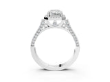 White gold Radiant Halo Pave Split Shank Prong Setting Ring_29