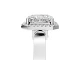 White gold Radiant Halo Pave Split Shank Prong Setting Ring_32