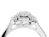 White gold Radiant Halo Round Diamond Pave Band with Four-Prong Setting_42