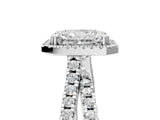 White gold Radiant Halo Split Shank Diamond Ring with Pavé Setting_31
