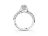 White gold Radiant Halo Split Shank Pave Diamond Ring with Petal Prong Setting_23