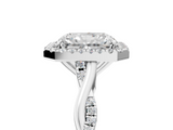 White gold Radiant Halo Twist Band Solitaire Ring_25