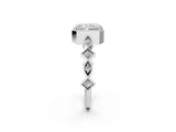 White gold Radiant Milgrain Marquise Diamond Twist Band Ring_39