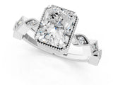 White gold Radiant Milgrain Marquise Diamond Twist Band Ring_39
