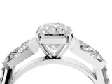 White gold Radiant Solitaire Baguette Side Stone Channel Set Engagement Ring_47