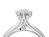 White gold Radiant Solitaire Beaded Band Six-Prong Setting_8